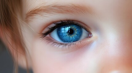 Obraz premium stunning close-up of a childs bright blue eye