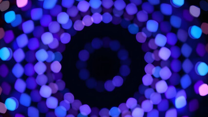 A bright, pink, disco-inspired circle pattern design