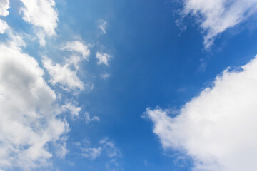 Blue sky background with white clouds