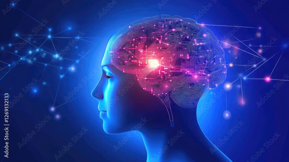 Poster ai-powered software development visualization with glowing digital codes and futuristic tech element