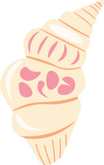 Shell. Summer holidays. Vector flat illustration