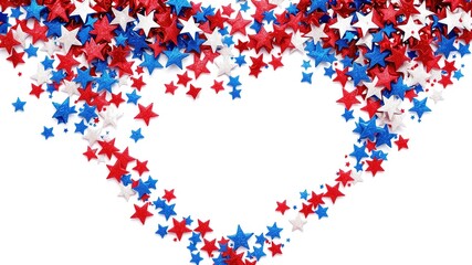 Patriotic Confetti Canvas: Capturing the Heart of American Pride