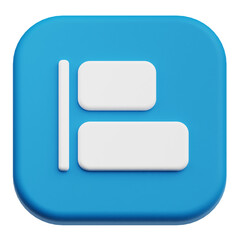 layout editor 3d icon isolated on the transparent background