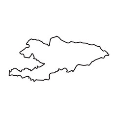 map of Kyrgyzstan line icon