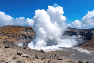 Molten Lava and Steam Explosion