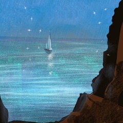 Untitled Artwork Sea boat  ocean