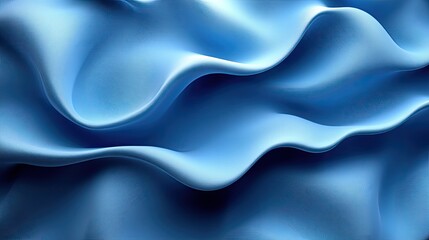 Obraz premium Soft blue fabric waves creating an elegant texture, suitable for backgrounds and design projects