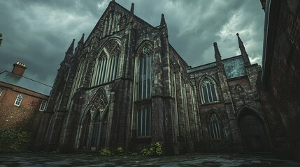 Obraz premium Scary cathedral wallpaper
