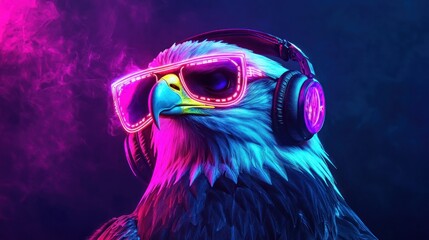 Cool Eagle DJ Headphones Neon Smoke