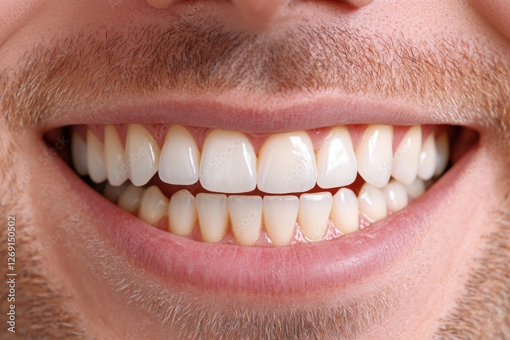 Poster a close-up shot of a man's mouth showing a missing tooth, ideal for usage in medical or health-relat