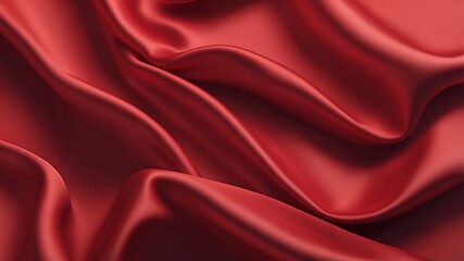 Fototapeta premium Red silk or satin. Abstract background.