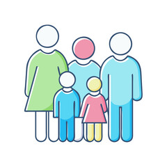 family generic icon, family generic vector illustration-simple illustration of family generic, perfect for family generic logos and icons