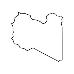 map of Libya line icon
