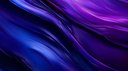 Obraz premium Smooth, flowing abstract background with vibrant purple and blue hues. Ideal for digital art and wallpapers.
