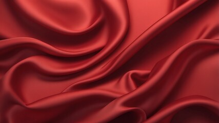 Obraz premium Red silk background with some soft folds and highlights.
