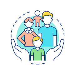 family support icon, family support vector illustration-simple illustration of family support, perfect for family support logos and icons