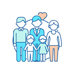 generational family icon, generational family vector illustration-simple illustration of generational family, perfect for generational family logos and icons