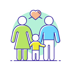 parents with child icon, parents with child vector illustration-simple illustration of parents with child, perfect for parents with child logos and icons
