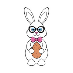 rabbit with easter egg