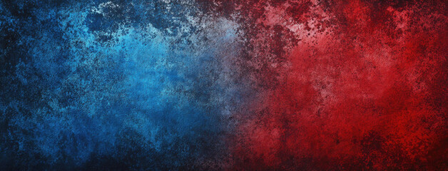 Obraz premium Abstract Blue and Red Grunge Texture Background Image with a Splattered Paint Effect