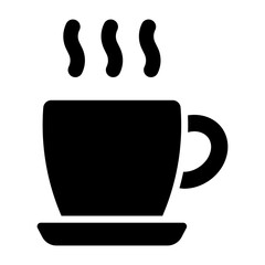 Simple Coffee glyph icon. The icon can be used for websites, print templates, presentation templates, illustrations, etc