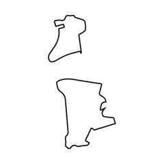 map of macau line icon