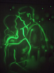 My wife and I create light art&mdash;stories born in darkness. Every stroke is a flash of emotion captured on canvas. This is more than a painting; it&rsquo;s living light, telling a tale of life and love