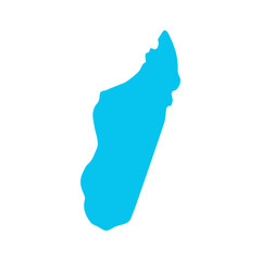 map of Madagascar blue icon