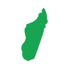 map of Madagascar green icon