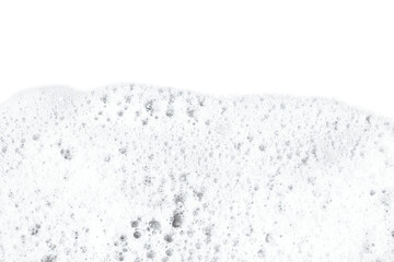 Realistic soap foam with bubbles. Shampoo soap foam isolated on transparent white background....