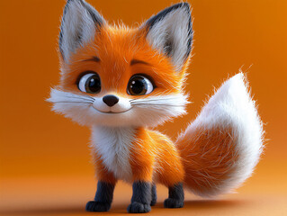 Obraz premium adorable 3d fox character