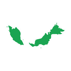 Fototapeta premium map of Malaysia green icon