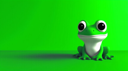 Fototapeta premium adorable 3d frog character