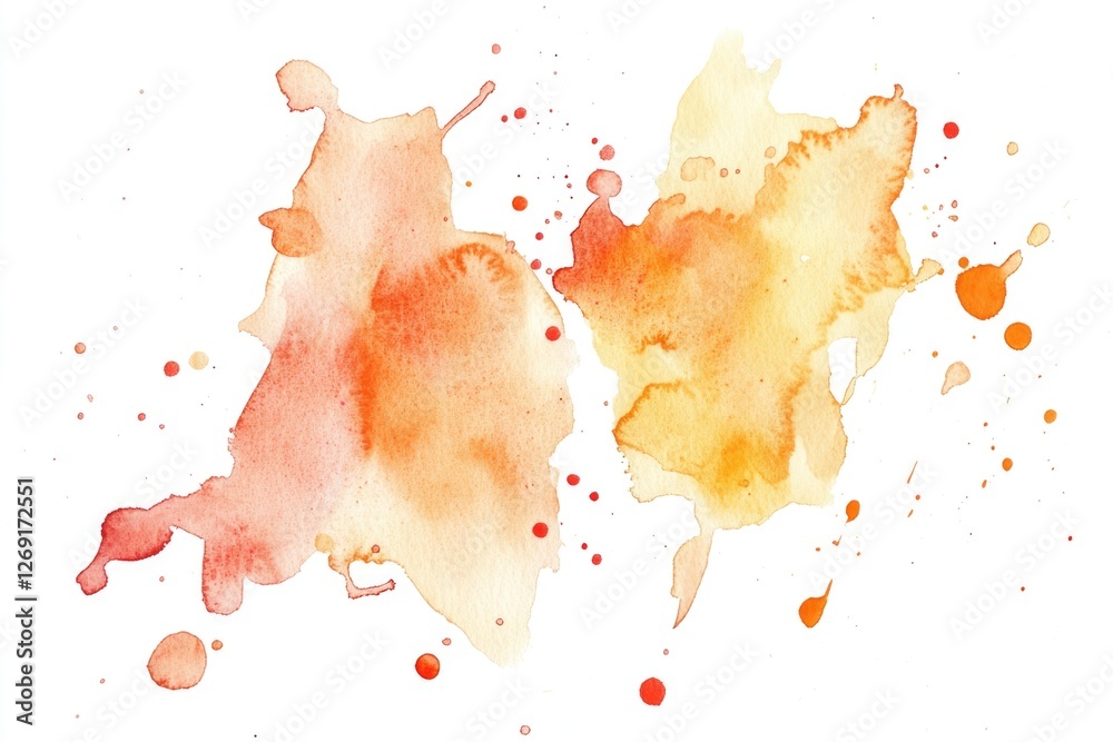 Poster a close-up of a watercolor stain on a paper, suitable for use in editorial or creative projects