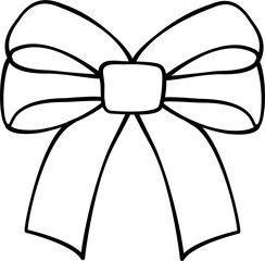 Handdrawn Line Art Bow Tie Coquette Girly Illustration