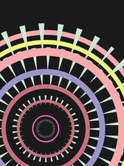 Colorful background. Vector illustration. Fun abstract circle pattern retro design, party and carnival background.