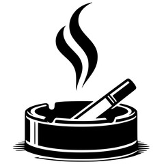 Silhouette of a cigarette ashtray