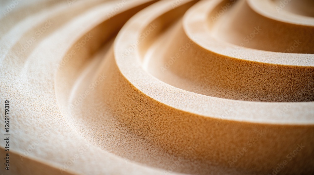 Poster A detailed view of a circular item with smooth surface