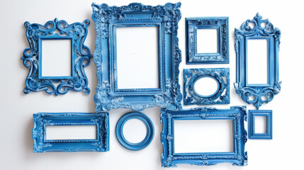 set of blue frames