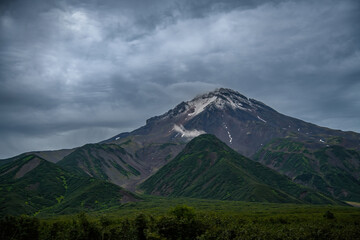 mountain landscape with clouds
