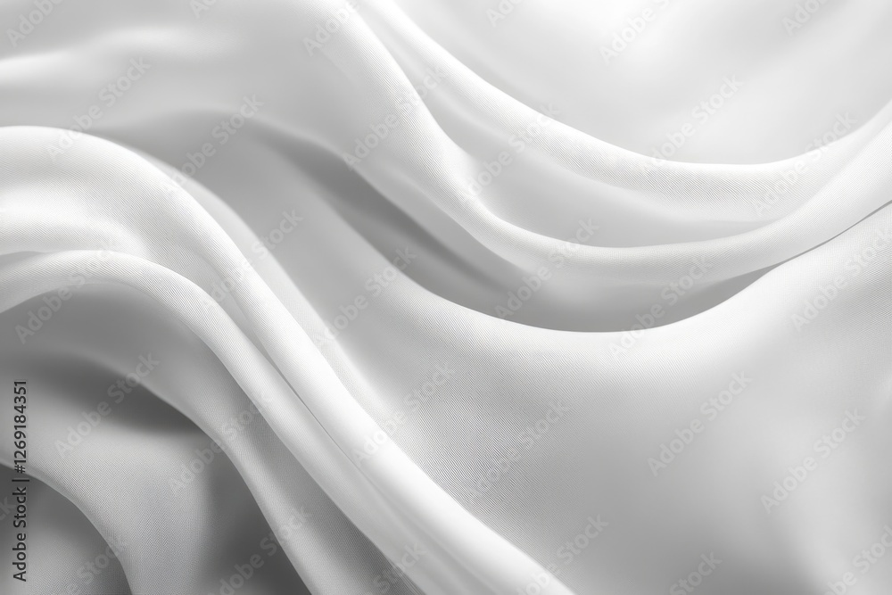 Poster close-up shot of a white fabric with intricate texture
