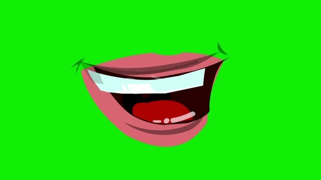Cartoon Character Mouth Lip Sync On Green Screen 2D Animation | loopable animation lip sync | female, male, cartoon lip sync | speaking mouth lip | cartoon mouth lip sync