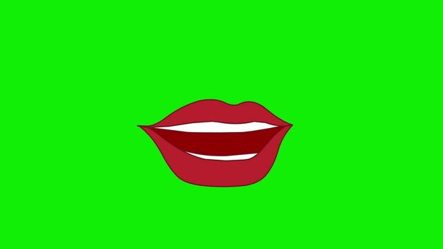 Cartoon Character Mouth Lip Sync On Green Screen 2D Animation | loopable animation lip sync | female, male, cartoon lip sync | speaking mouth lip | cartoon mouth lip sync