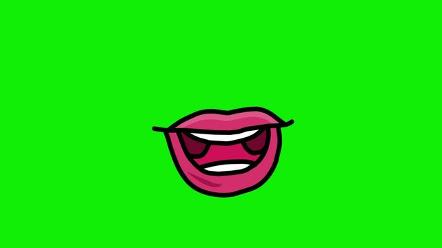 Cartoon Character Mouth Lip Sync On Green Screen 2D Animation | loopable animation lip sync | female, male, cartoon lip sync | speaking mouth lip | cartoon mouth lip sync