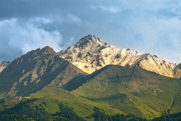 mountain landscape with clouds