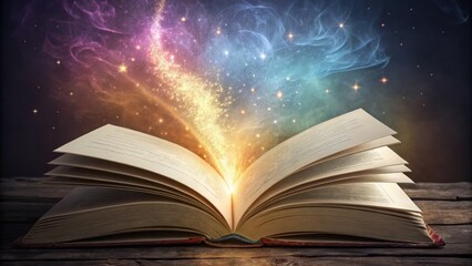 Open Book, Cosmic Nebula, Magical Fantasy, Book Photography, Galaxy, Stardust Fantasy, Magic