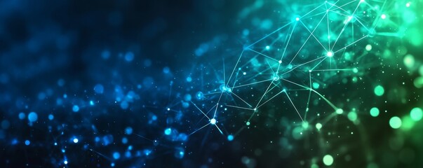 Abstract NetworkConnecting Dots in Digital Space