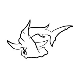 The shark Illustrations are simple and can be used for design and graphics