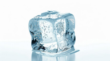 ice cubes isolated on white