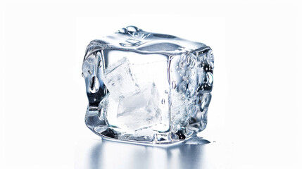ice cubes isolated on white